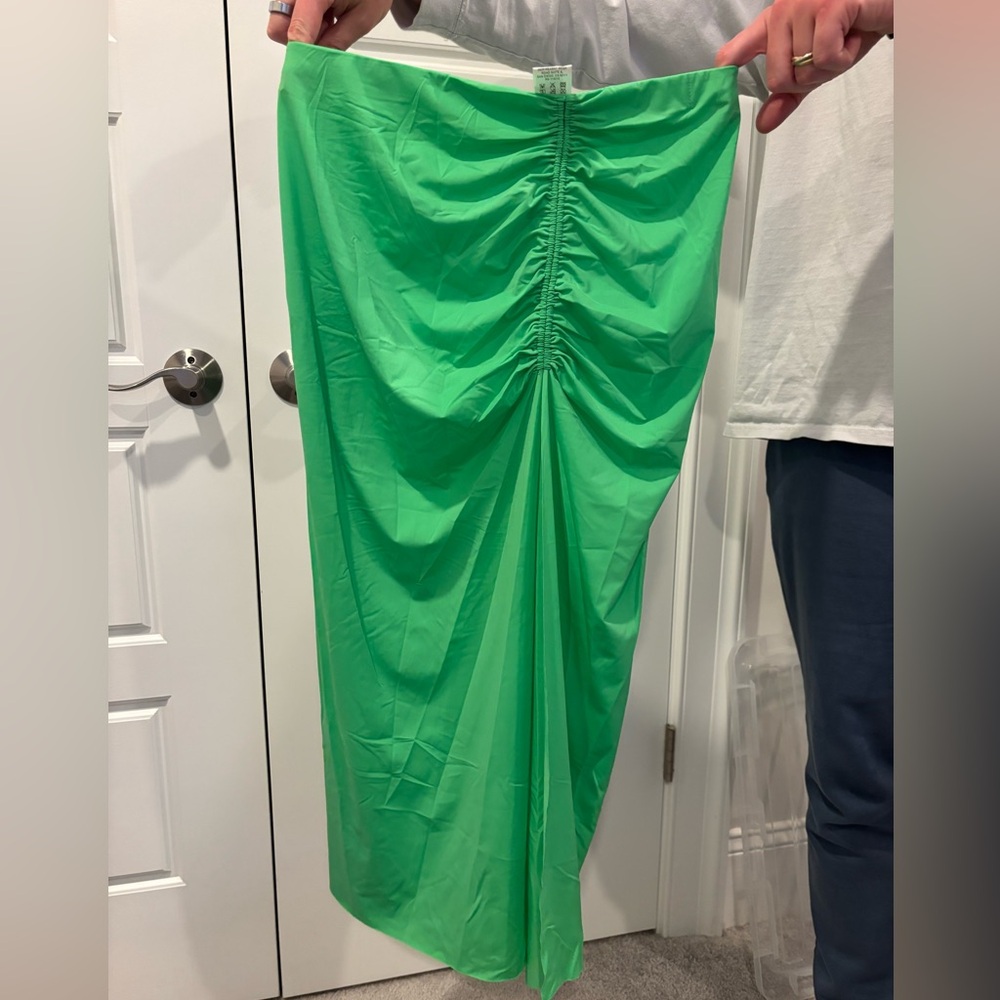 Vix Green Skirt with slit  - Cover Up
